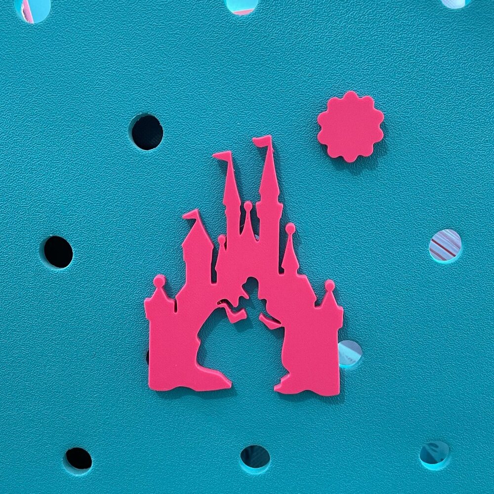 Pink Cinderella Castle Bogg Charm-Disney Bogg Charm-New!